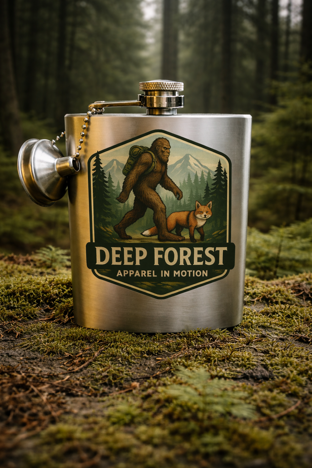Deep Forest Apparel Steel Flask